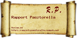 Rapport Pasztorella névjegykártya